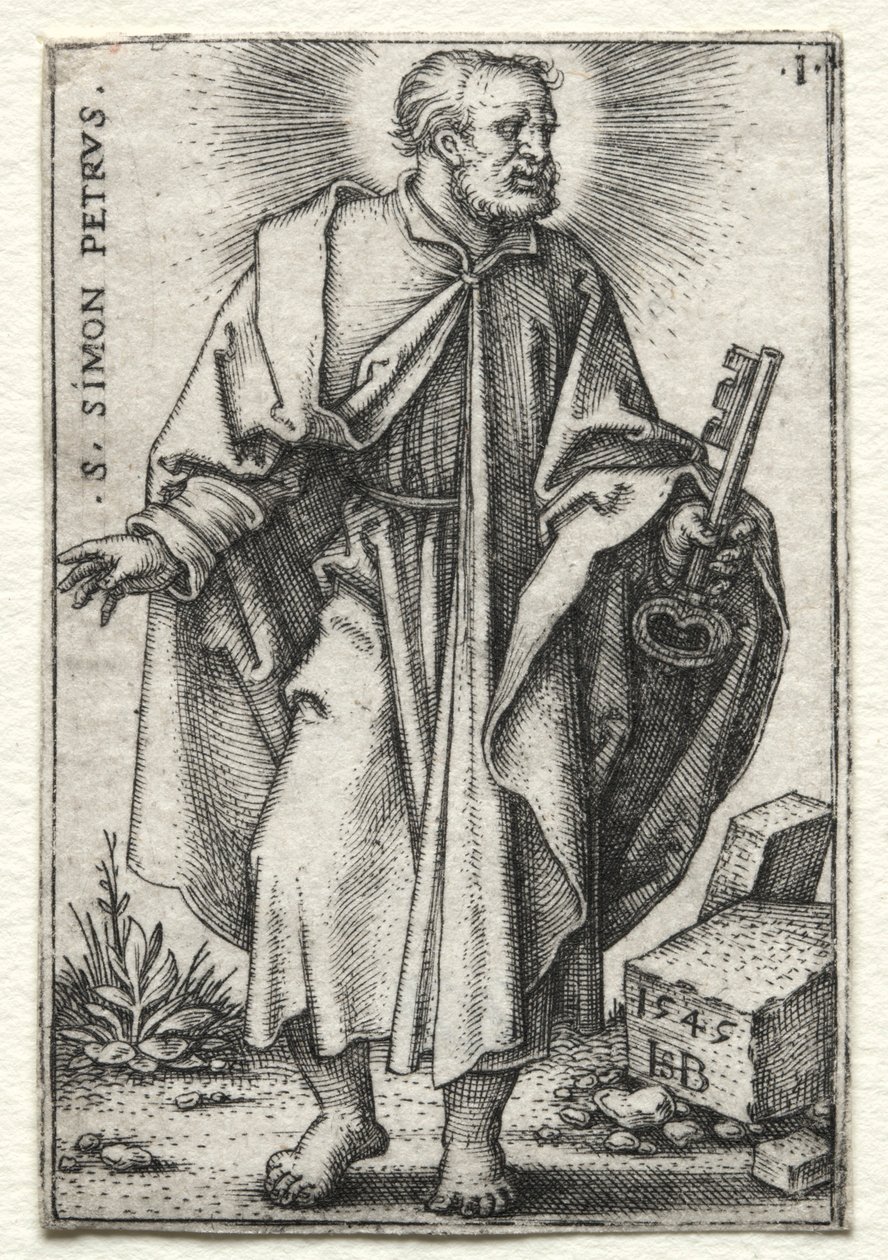 São Simão Pedro, 1545-1546. de Hans Sebald Beham