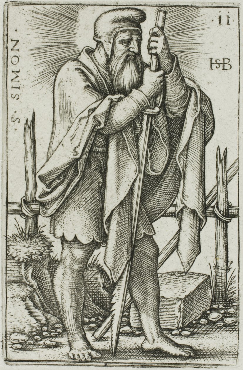 São Simão, placa 11 de Os Doze Apóstolos de Hans Sebald Beham