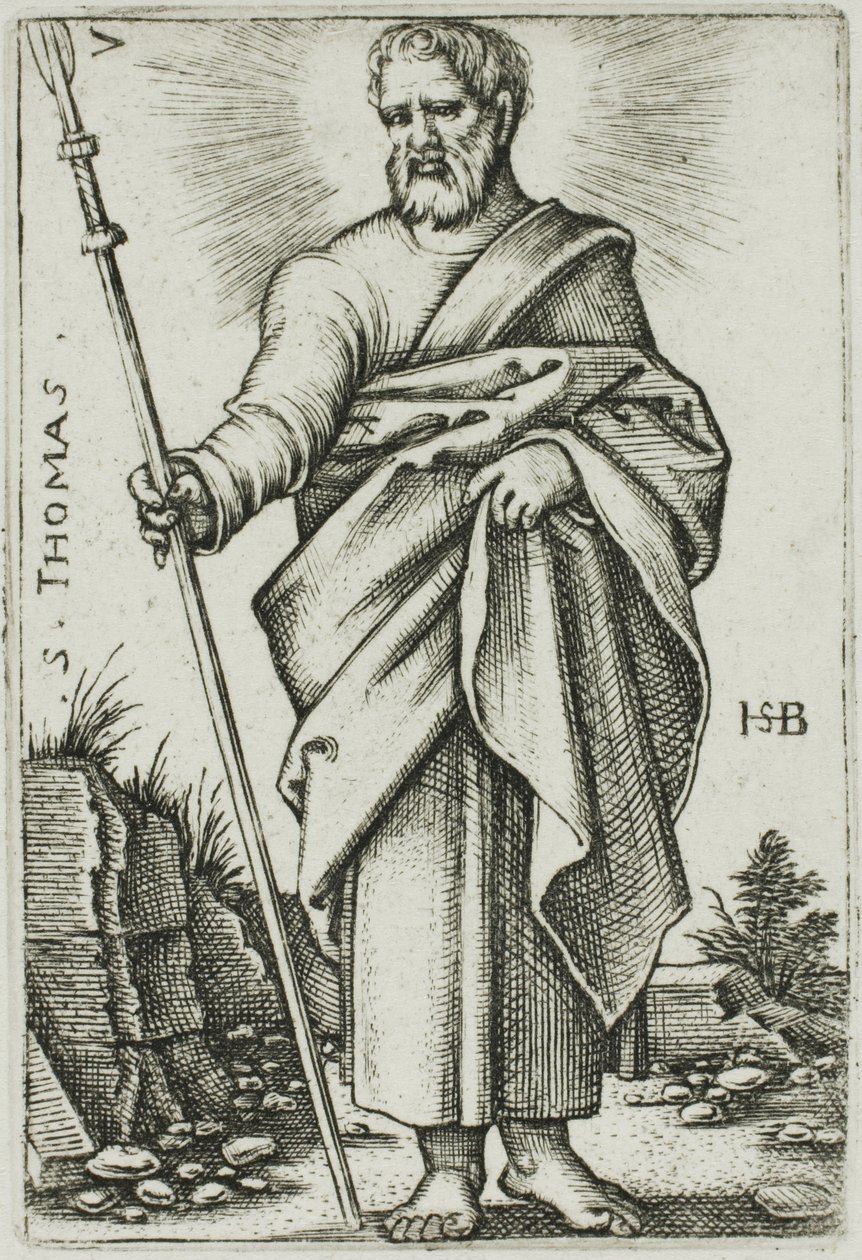 São Tomé, placa 7 de Os Doze Apóstolos de Hans Sebald Beham