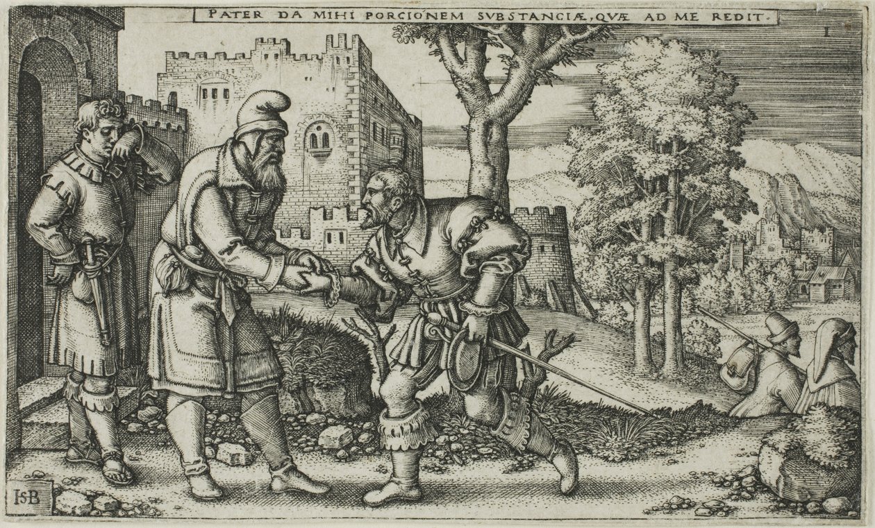 A partida do filho pródigo, primeiro capítulo de A história do filho pródigo de Hans Sebald Beham