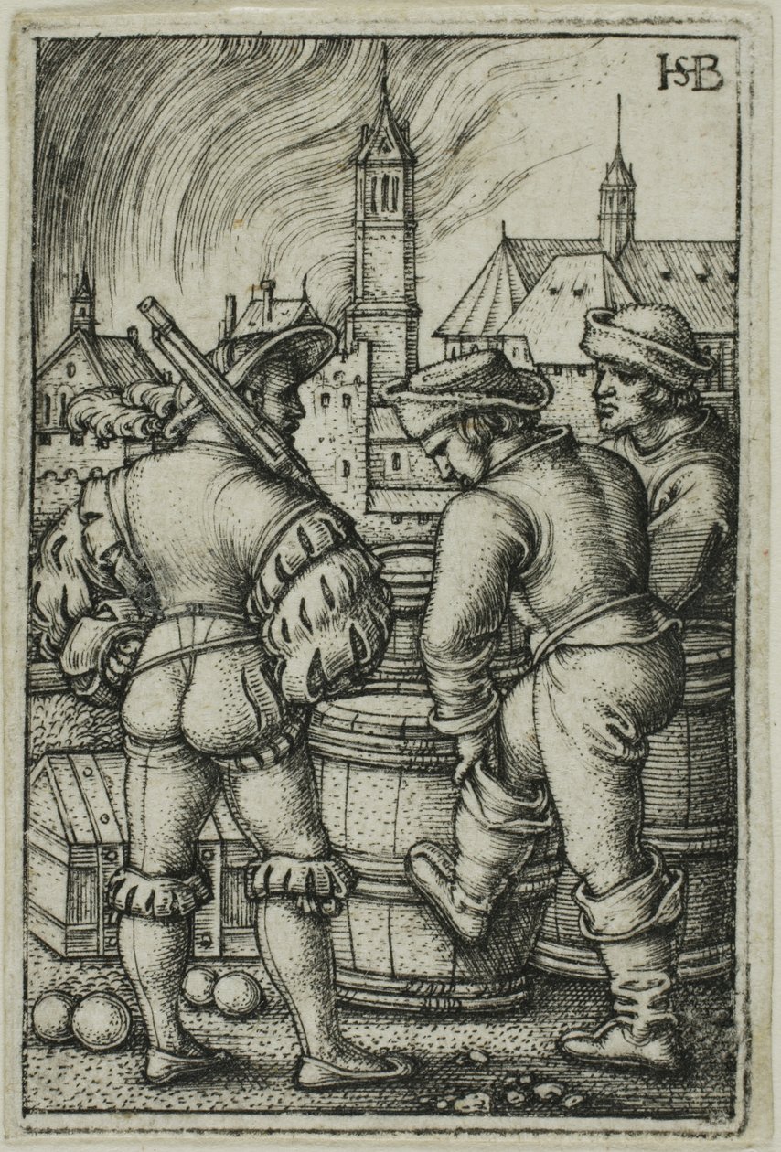 O guarda junto aos tonéis de pólvora de Hans Sebald Beham