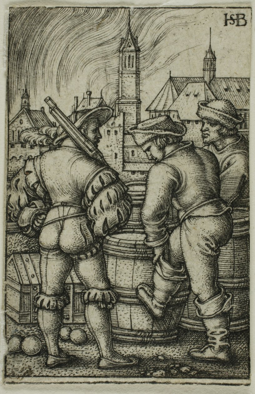 O guarda junto aos tonéis de pólvora de Hans Sebald Beham