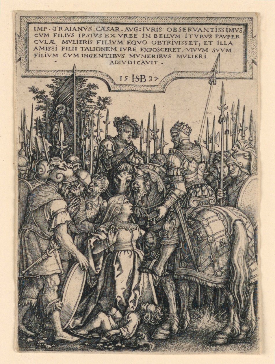 A Justiça de Trajano de Hans Sebald Beham