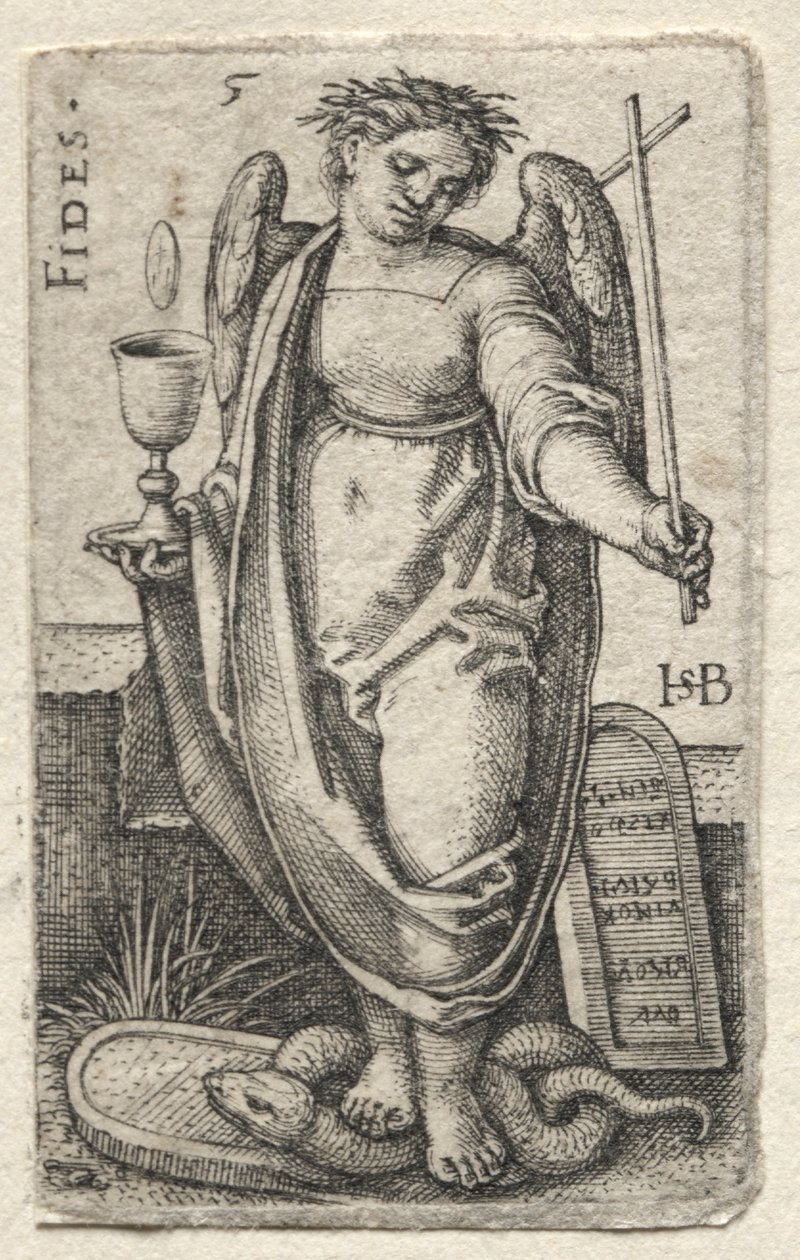 O conhecimento de Deus e as sete virtudes cardeais: a fidelidade - Fides de Hans Sebald Beham