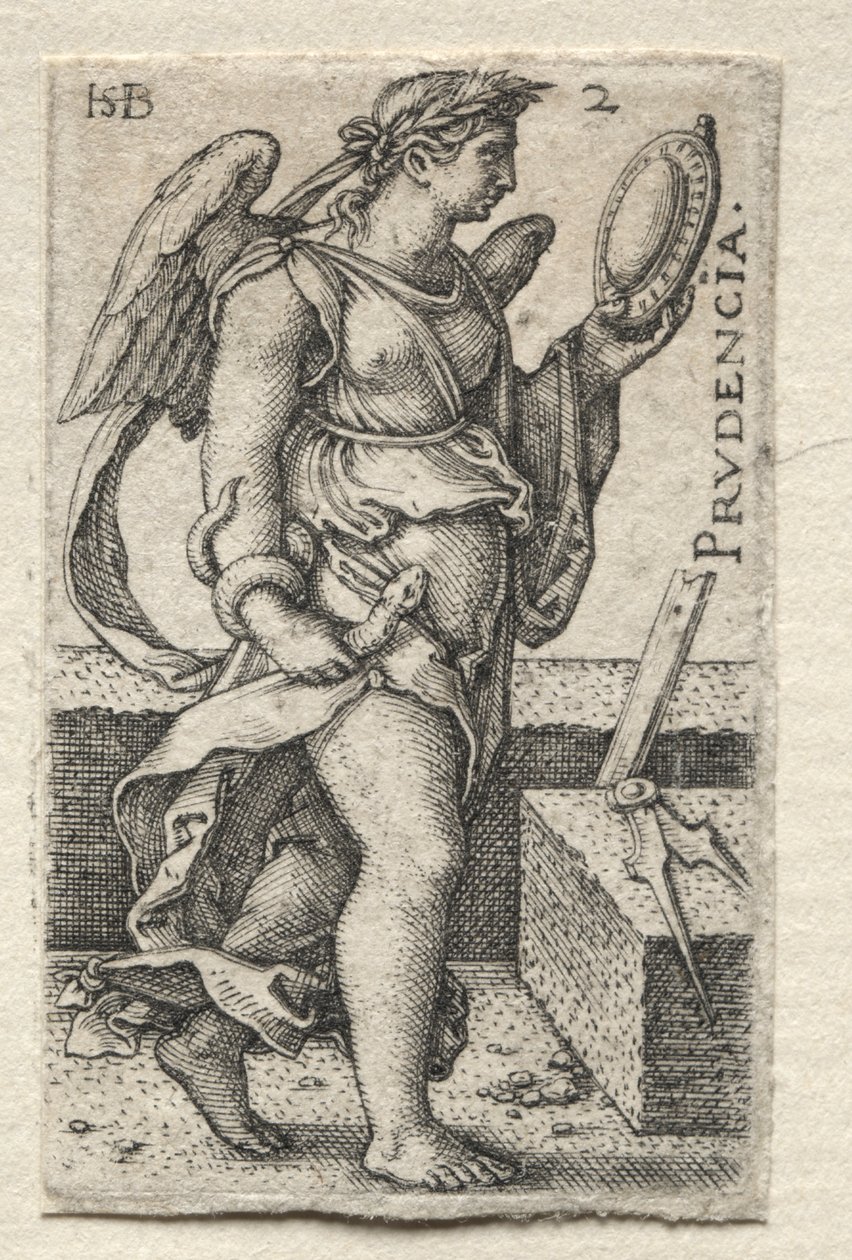 O Conhecimento de Deus e as Sete Virtudes Cardeais: Prudência - Prudência de Hans Sebald Beham