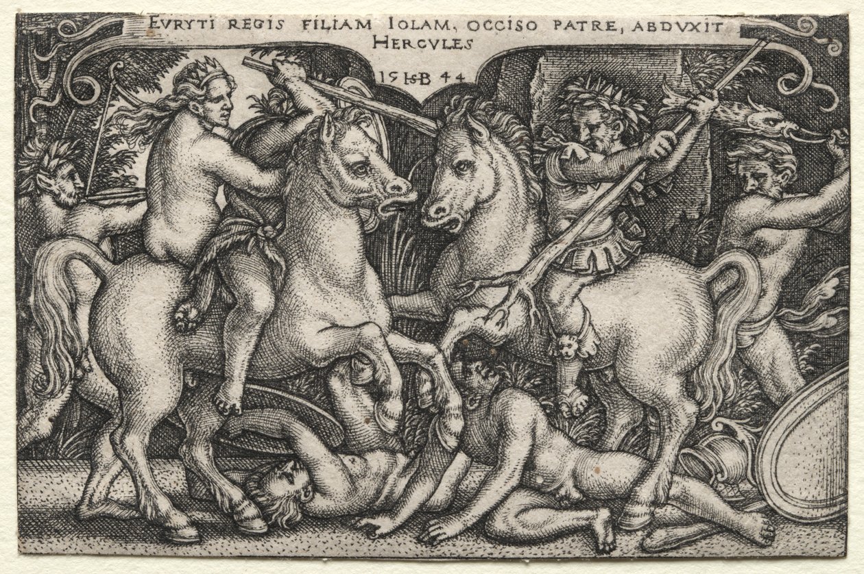 Hércules raptando Iole de Hans Sebald Beham