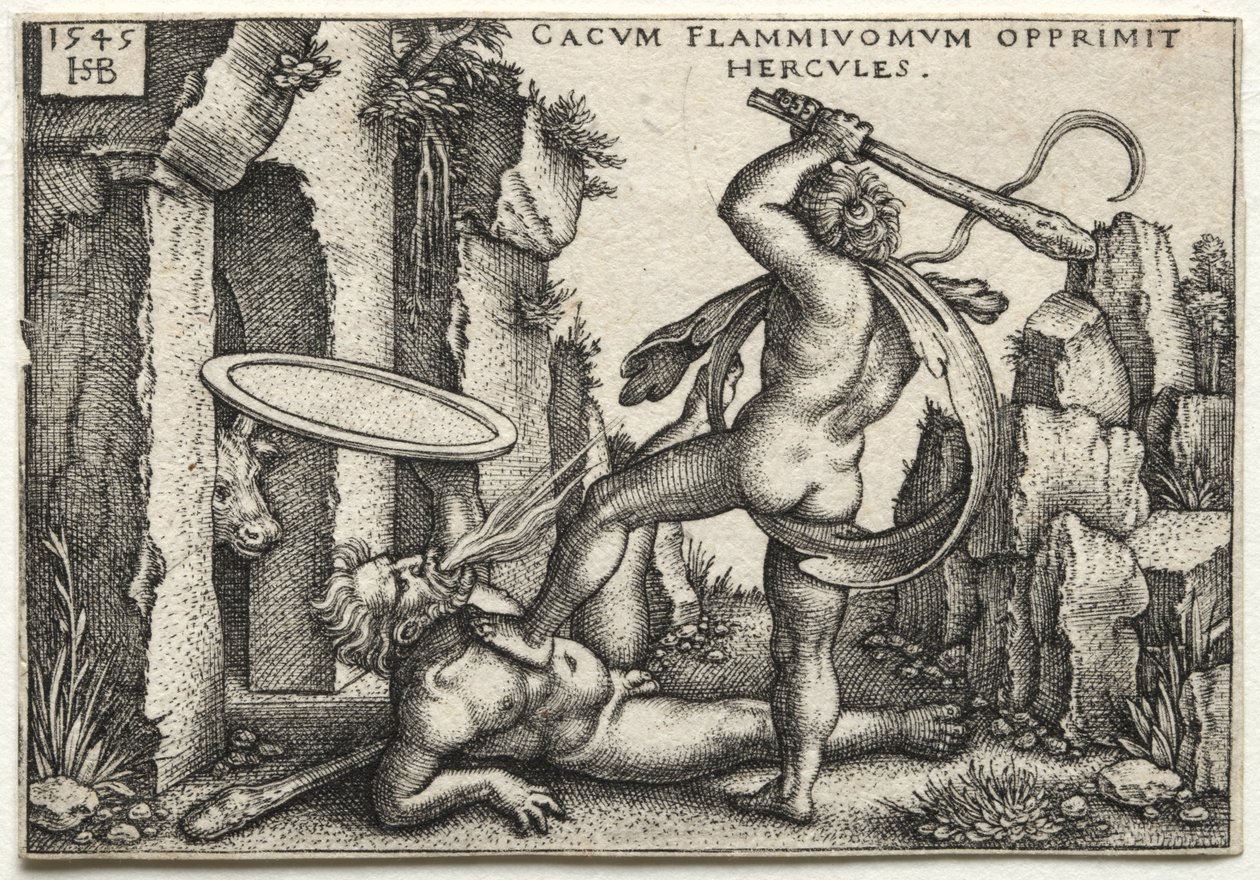 Hércules a matar o gigante Caco de Hans Sebald Beham
