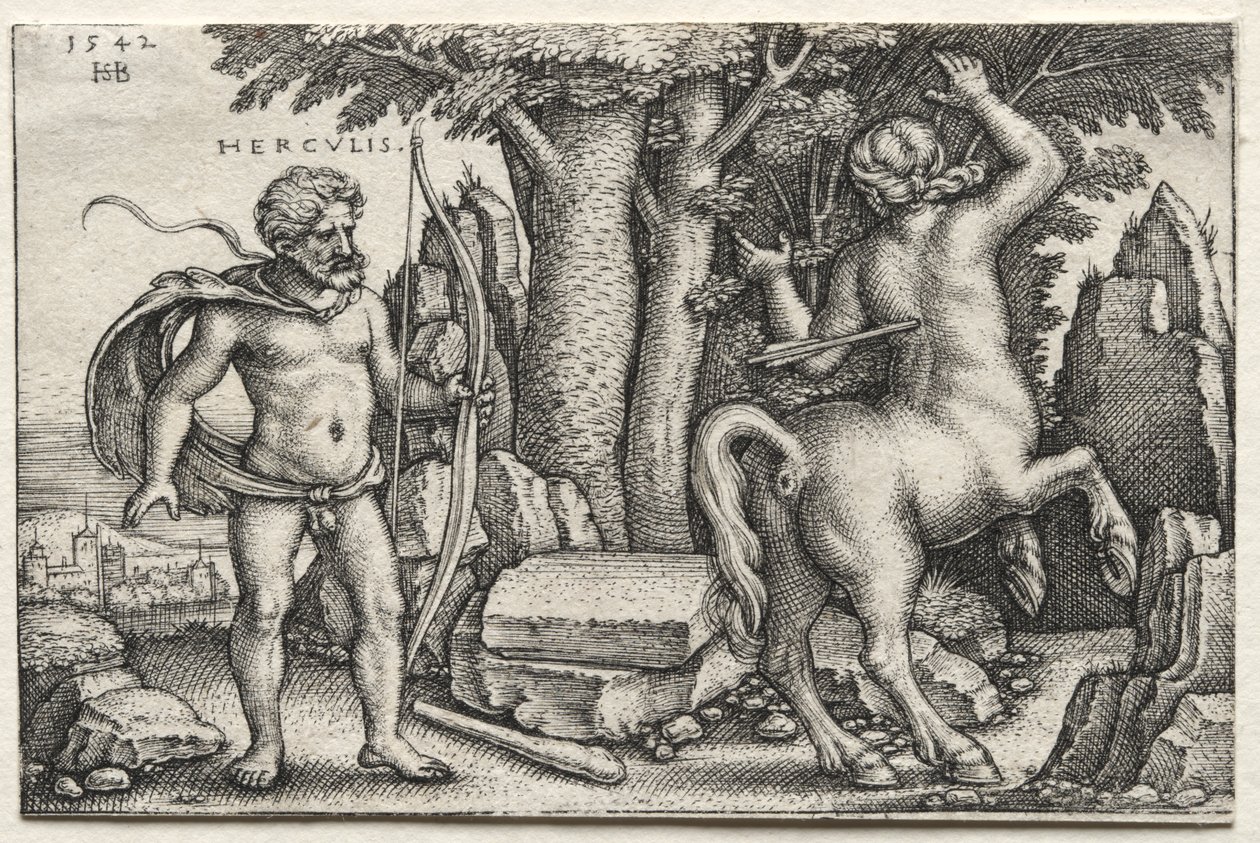 Hércules e Nessus de Hans Sebald Beham