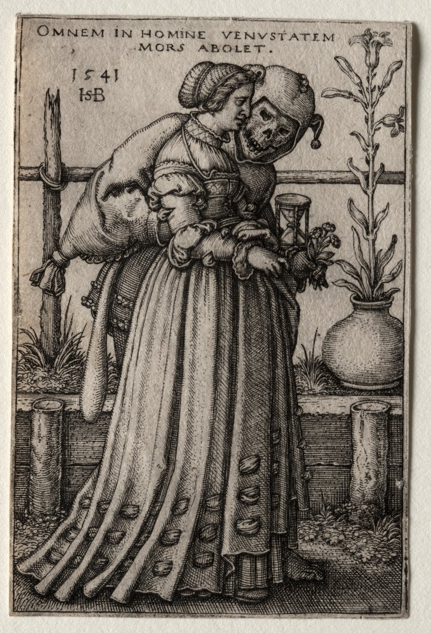 A dama da morte disfarçada de tola de Hans Sebald Beham
