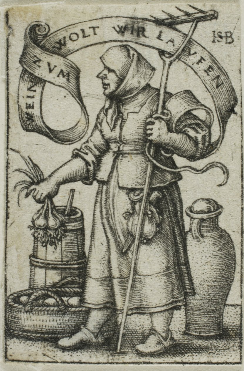 A mulher do mercado de Hans Sebald Beham