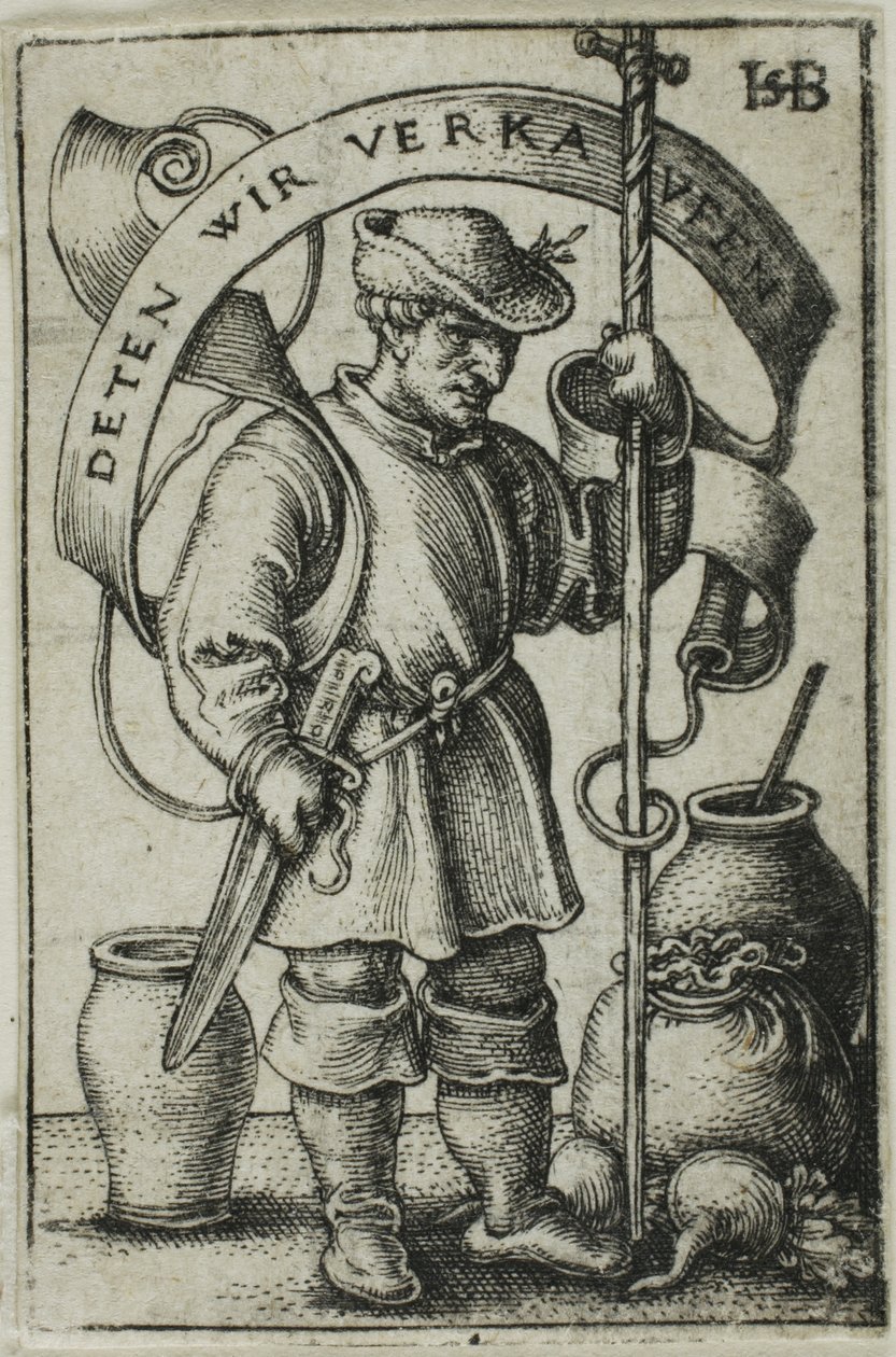 O camponês do mercado de Hans Sebald Beham