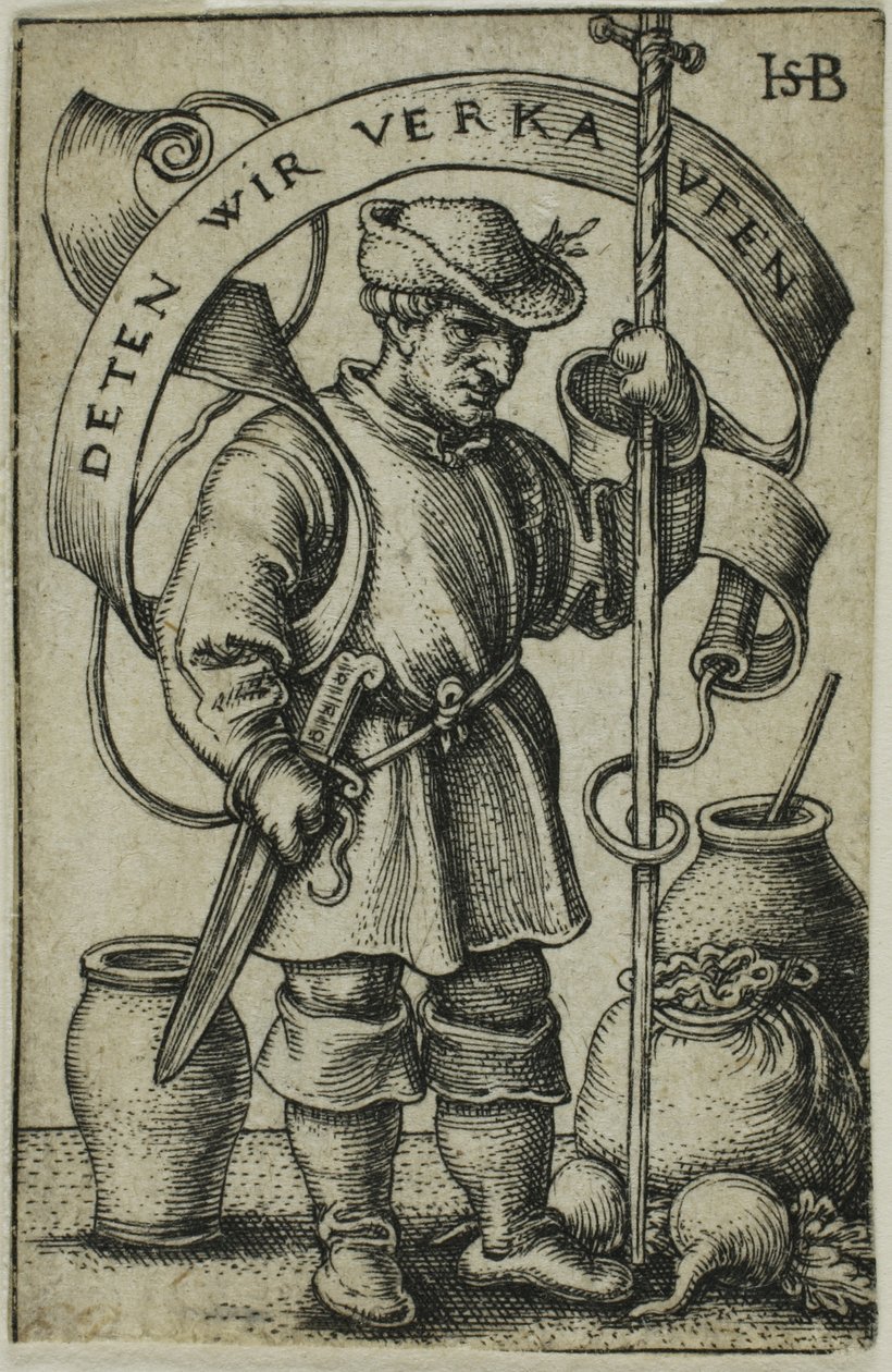 O camponês do mercado de Hans Sebald Beham