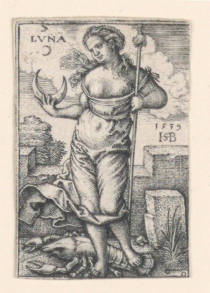 A Lua, de Os Sete Planetas de Hans Sebald Beham