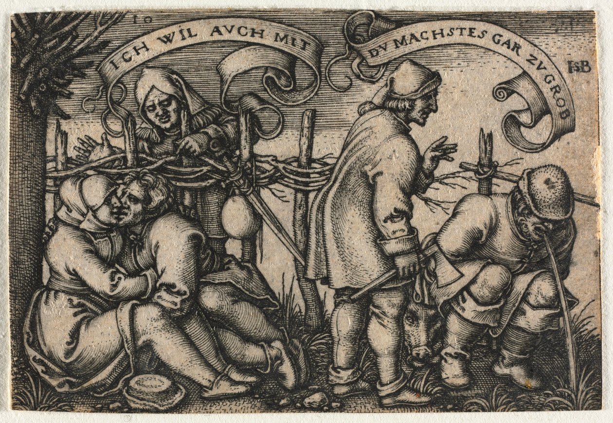 O casamento camponês ou os doze meses: nº 10, 1546. de Hans Sebald Beham