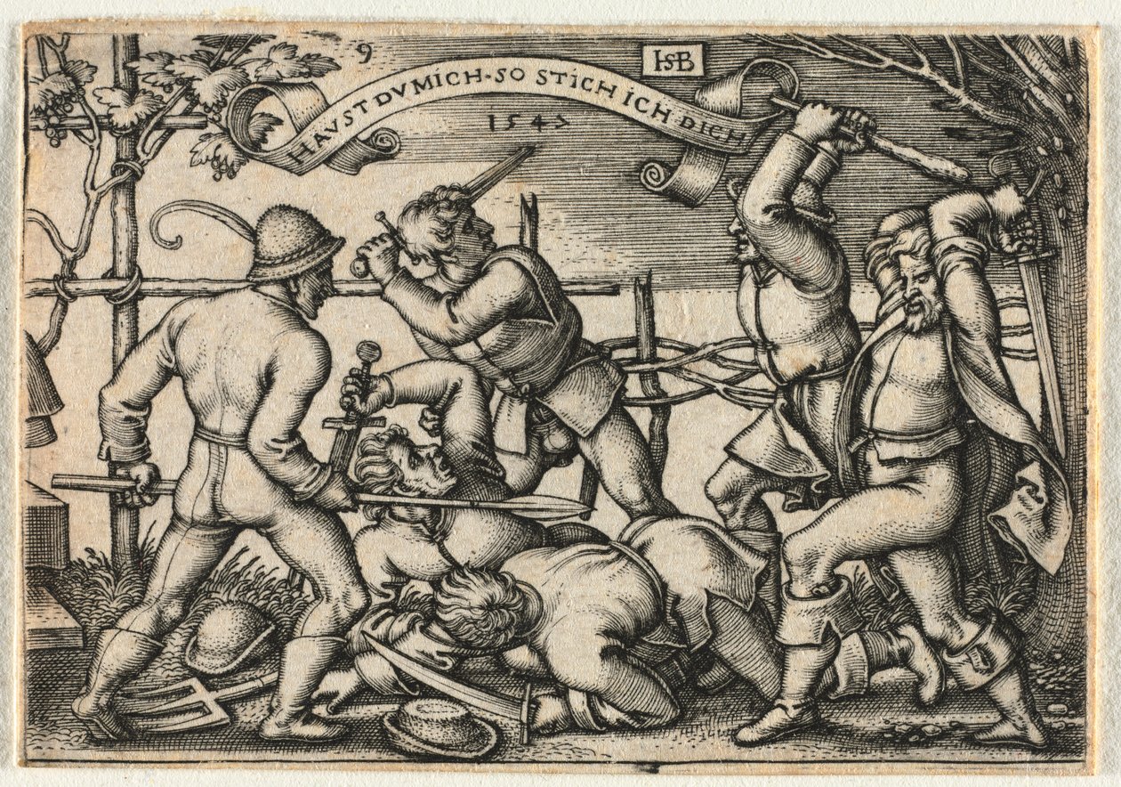 O casamento camponês ou os doze meses: nº 9, 1547. de Hans Sebald Beham
