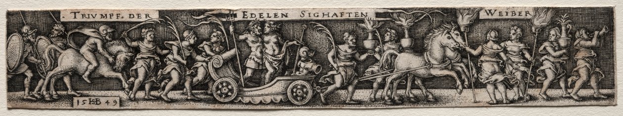 O Triunfo das Mulheres, 1549. de Hans Sebald Beham