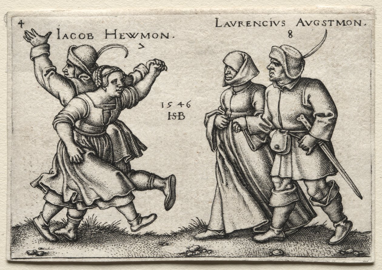 O Casamento da Aldeia: Jacob Hewmon / Lawrencius Augstmon de Hans Sebald Beham