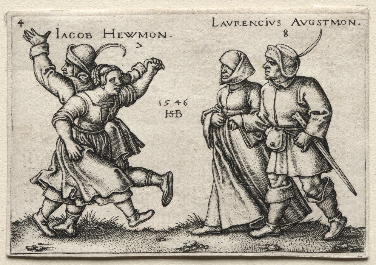 O Casamento da Vila: Jacob Hewmon Lawrencius Augstmon, 1546. de Hans Sebald Beham