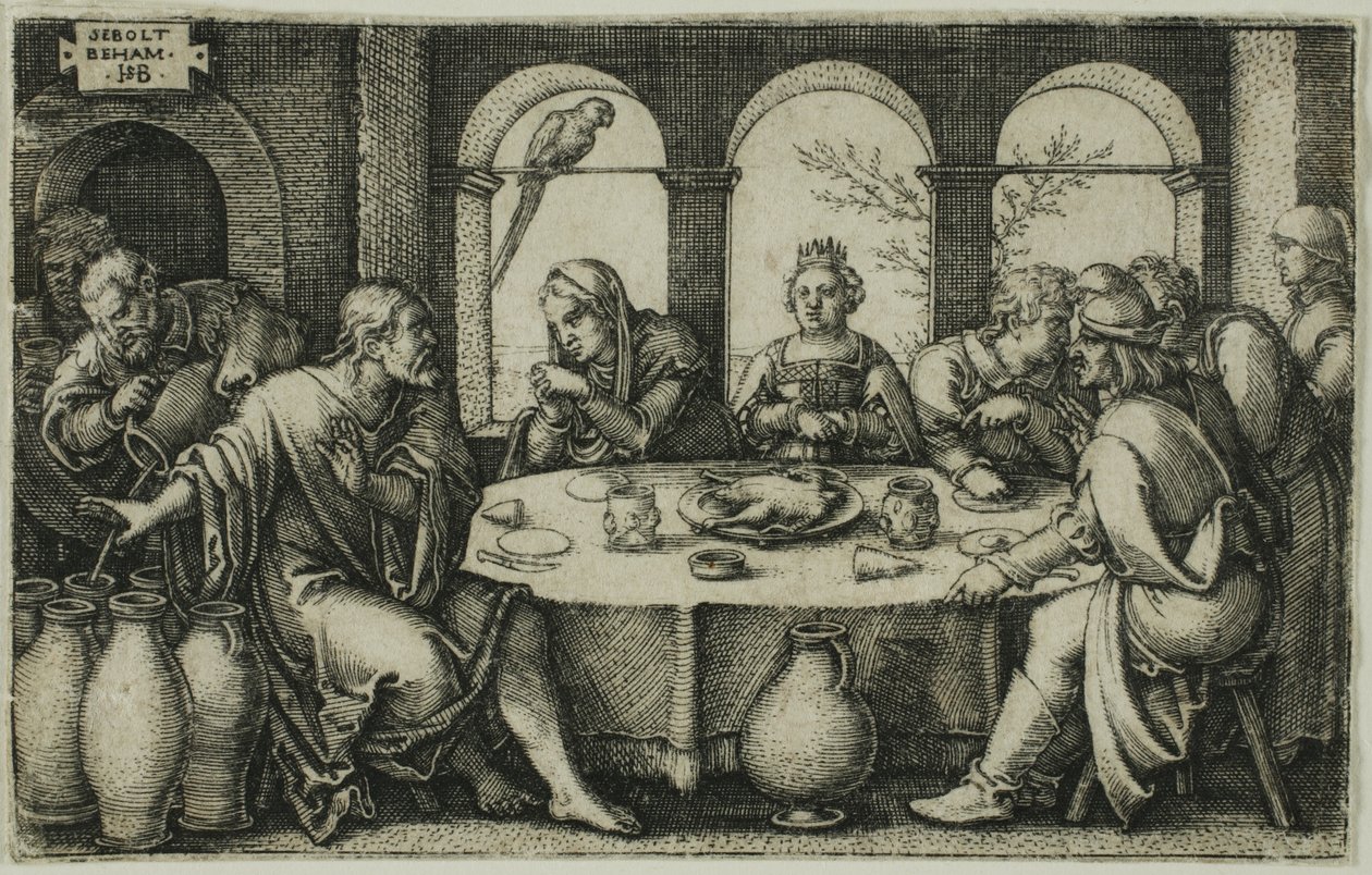 O casamento em Caná de Hans Sebald Beham