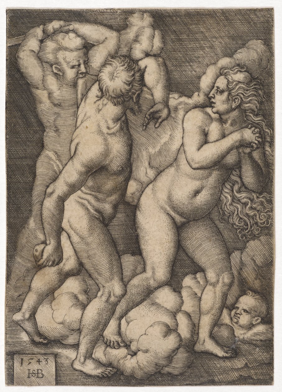 A expulsão do Paraíso, 1543 de Hans Sebald Beham
