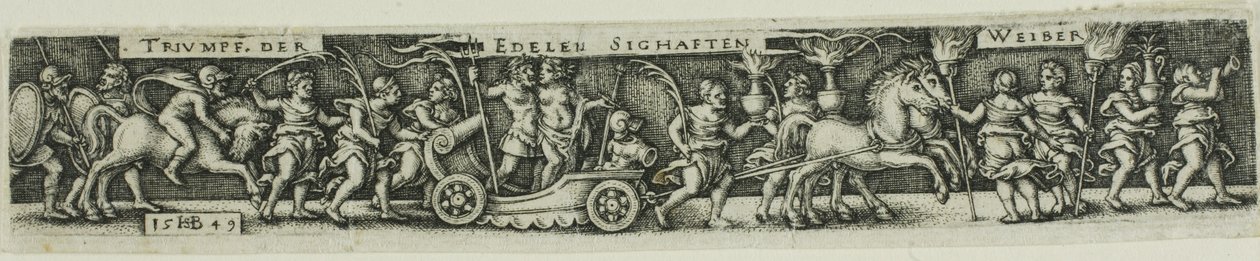 Procissão Triunfal das Nobres Mulheres Gloriosas de Hans Sebald Beham