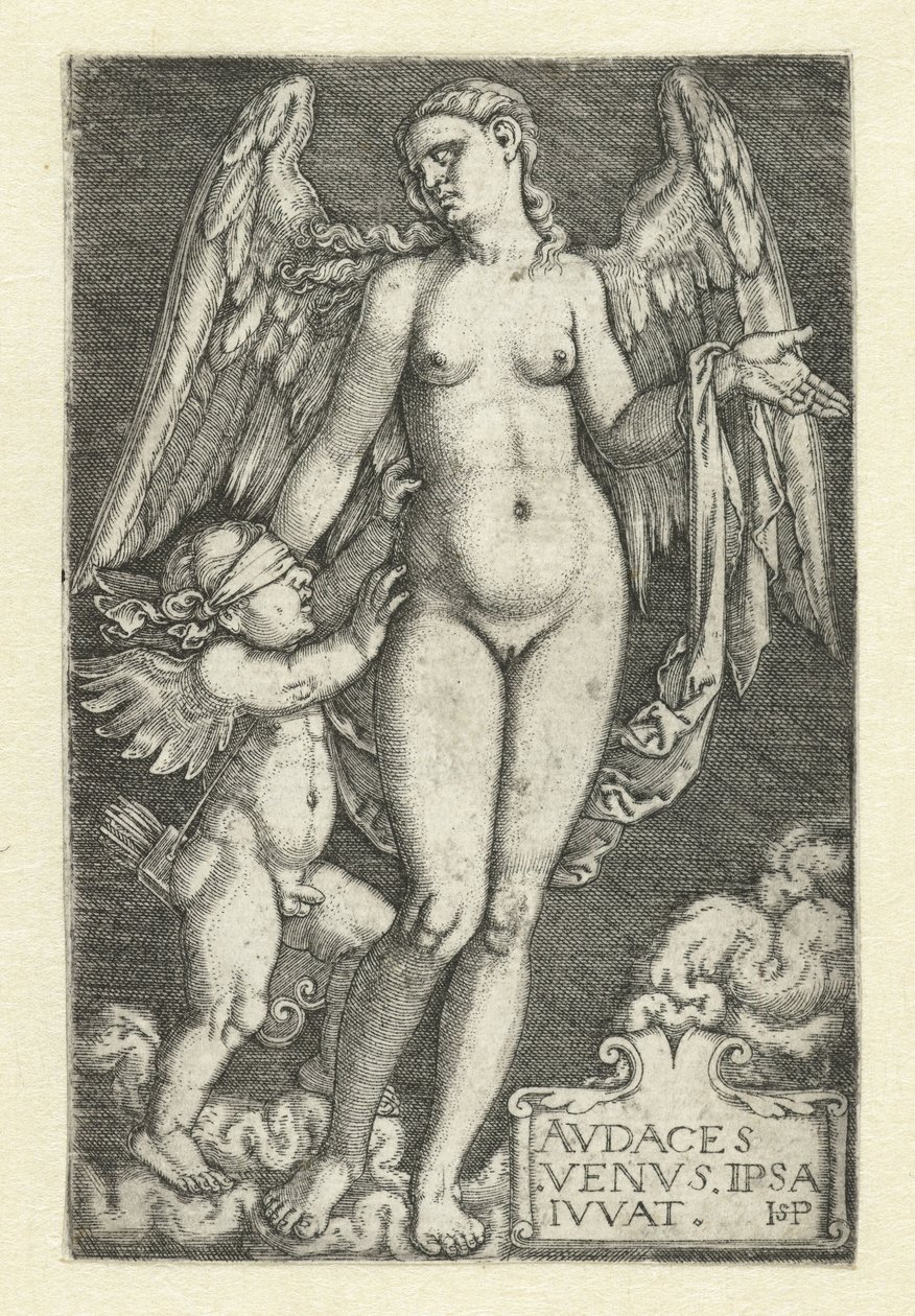 Vênus e Cupido Avdaces Venvs ipsa ivvat (título no objeto) de Hans Sebald Beham