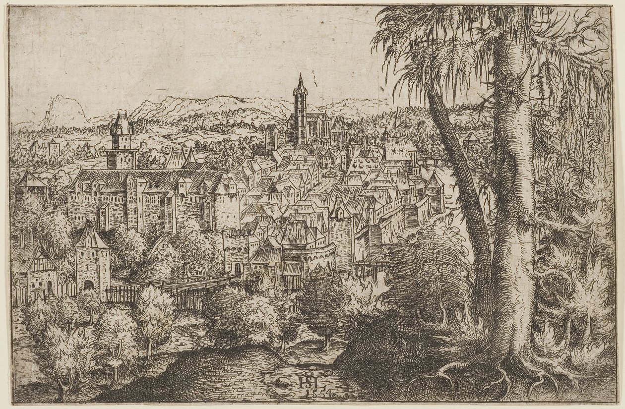 Vista de Steyr an der Enns de Hans Sebald Lautensack