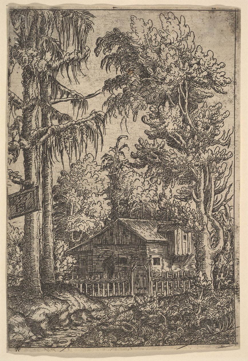 Cabine entre árvores, 1551. de Hans Sebald Lautensack