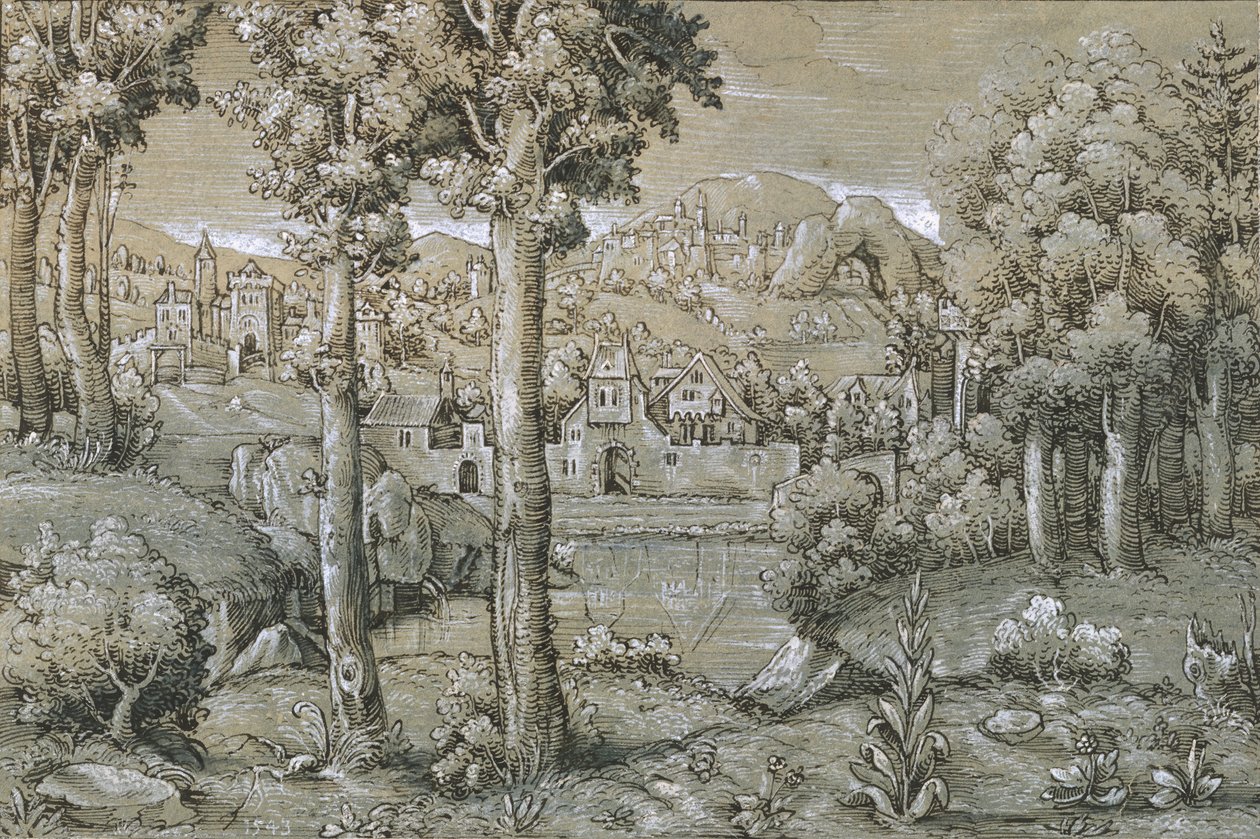 Paisagem Imaginária, 1543. de Hans Sebald Lautensack