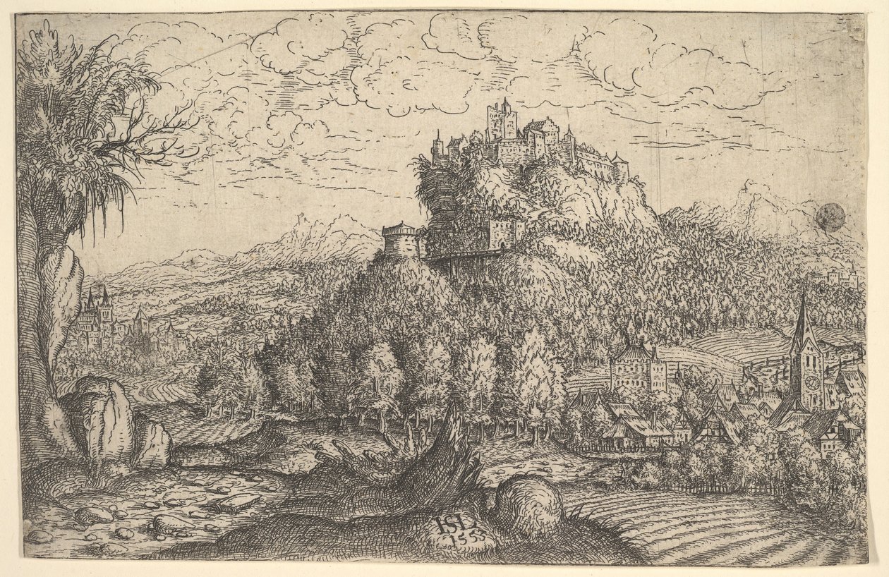 Paisagem, 1553. de Hans Sebald Lautensack