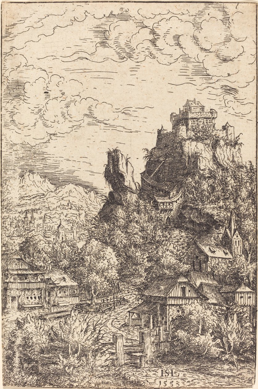 Paisagem com Castelo, 1553. de Hans Sebald Lautensack