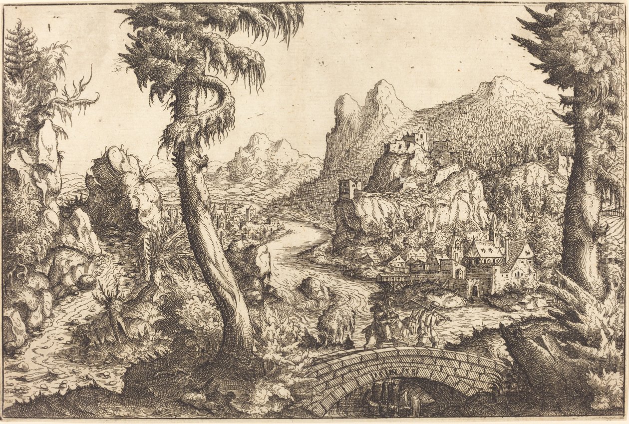 A Fuga para o Egito, 1558. de Hans Sebald Lautensack