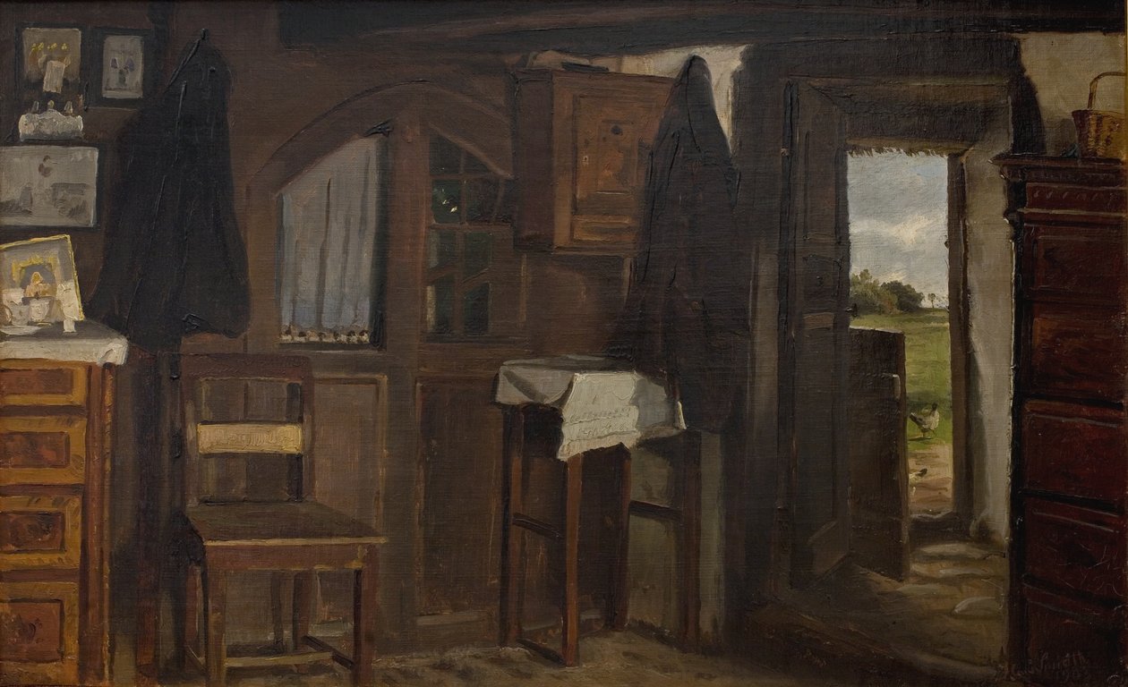 Interior de uma casa de fazenda de Hans Smidth