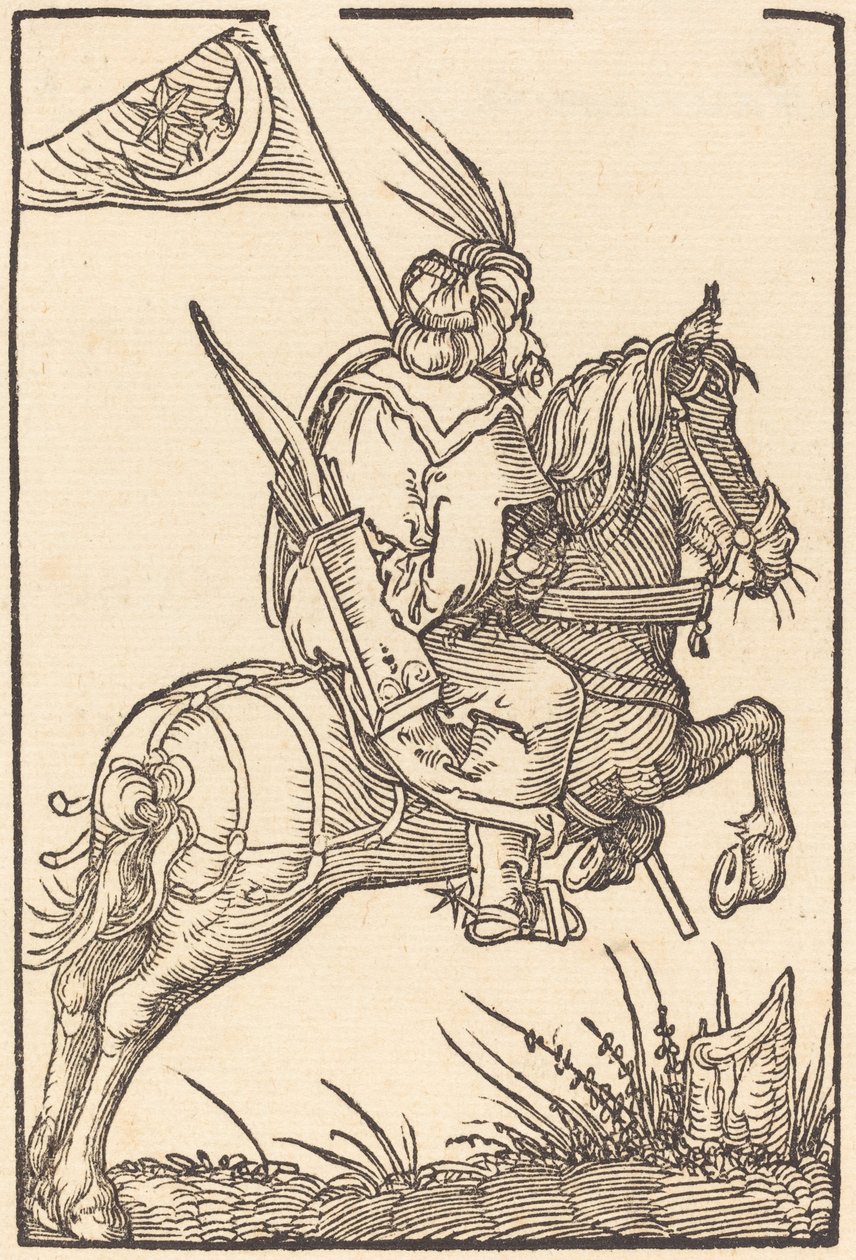 Um cavaleiro turco de Hans Springinklee