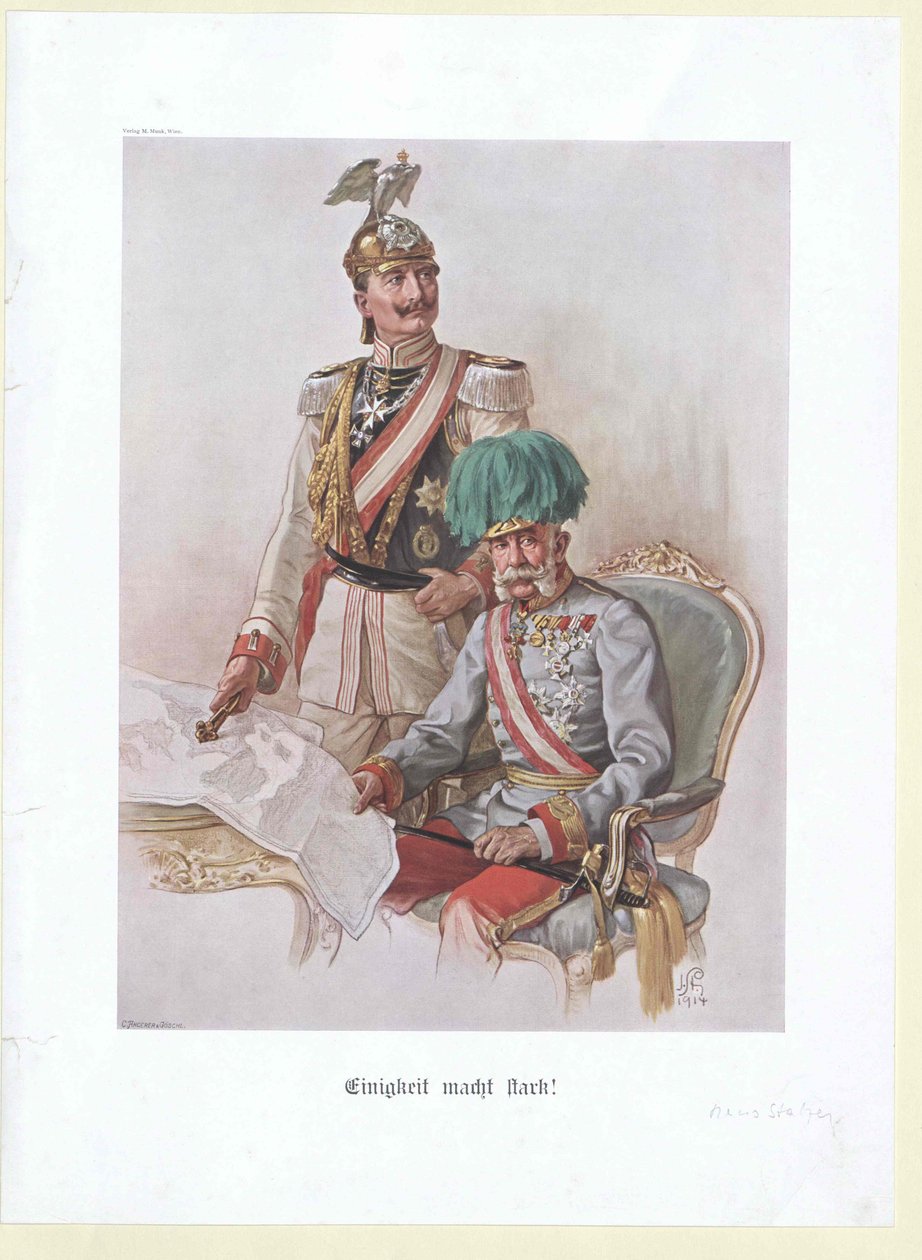 Imperador alemão e rei da Prússia Guilherme II de Hans Stalzer