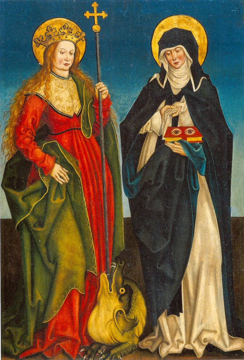 Santa Margarida e Santa Otília - altar de Inzigkofen de Hans und Jakob Strüb