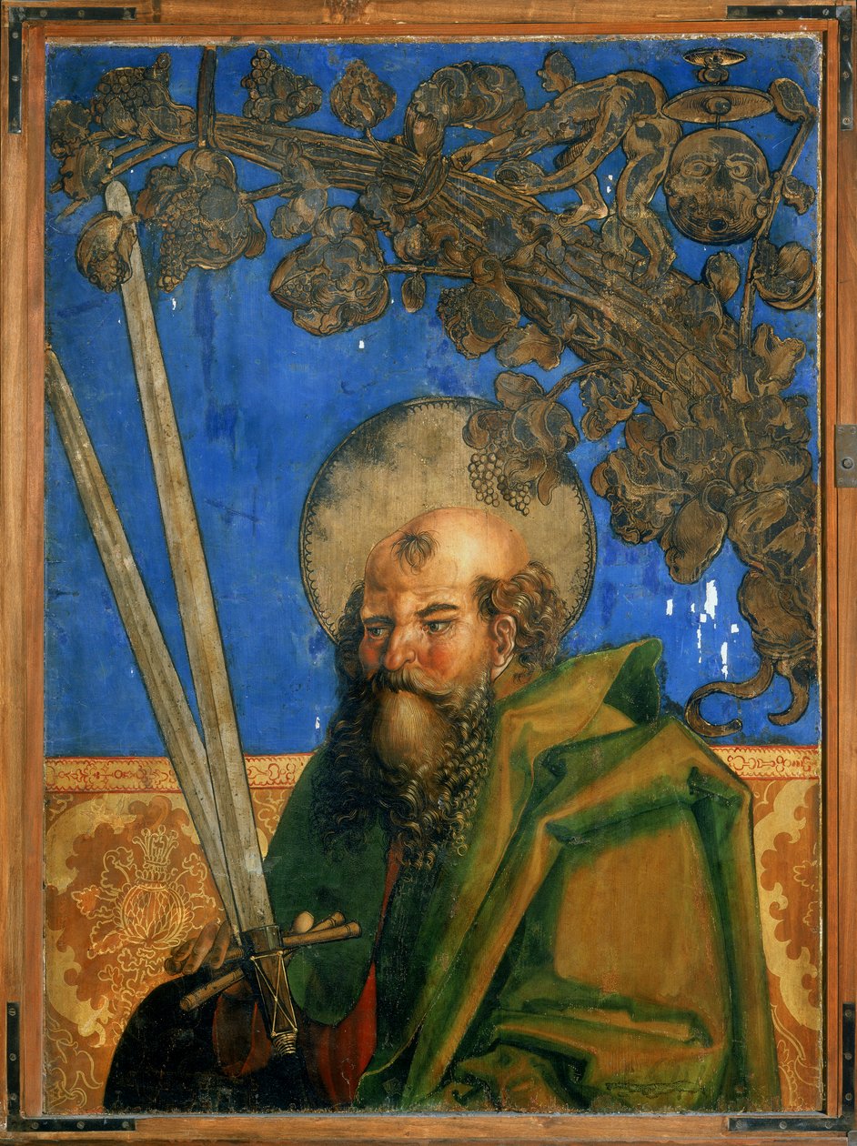 Saint Paul, detalhe das histórias de São Pedro e São Paulo de Hans Suess Kulmbach