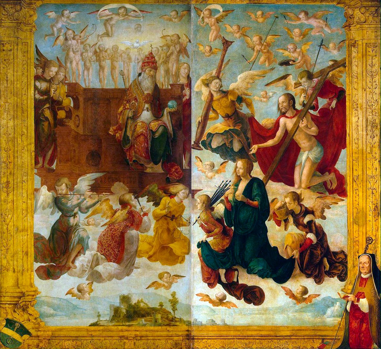 Cristo e Maria diante de Deus Pai