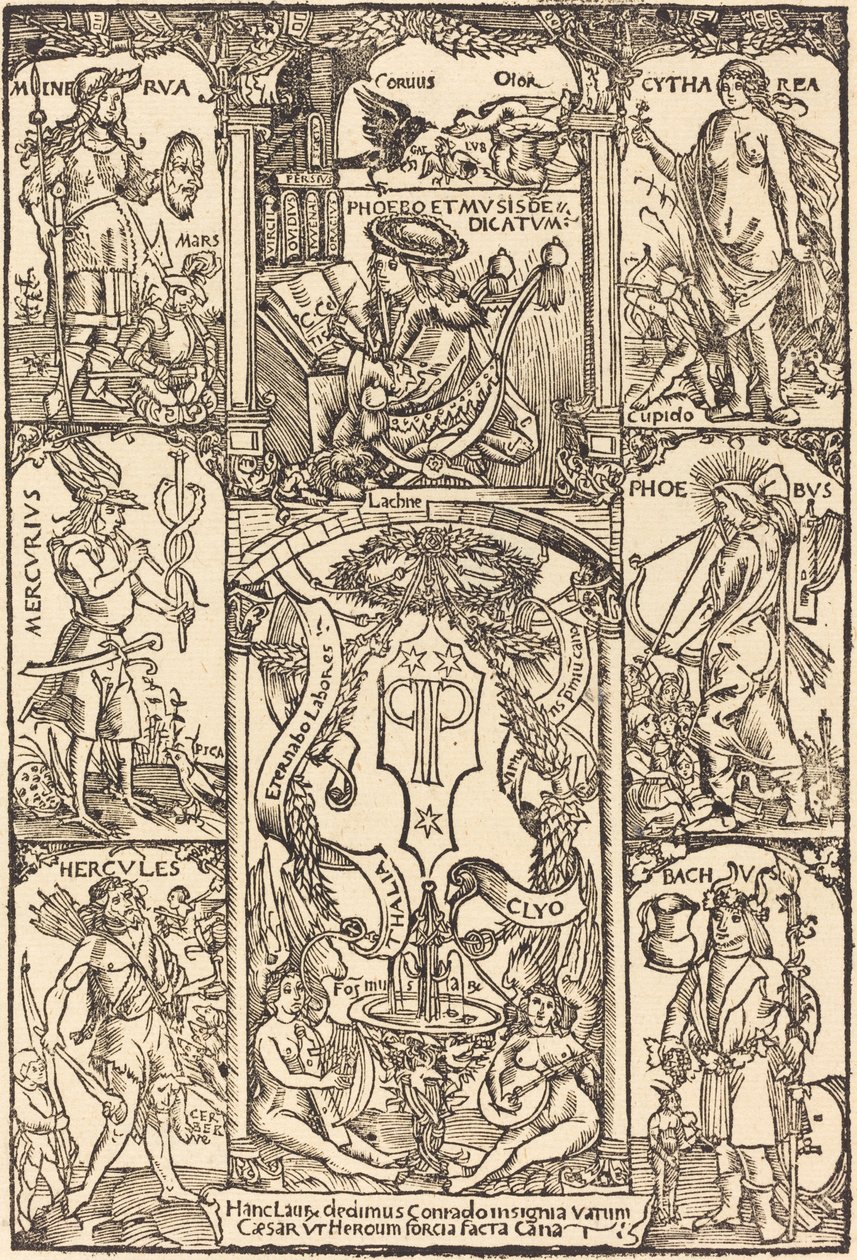Celtas cercados por deuses gregos e romanos de Hans Süss von Kulmbach