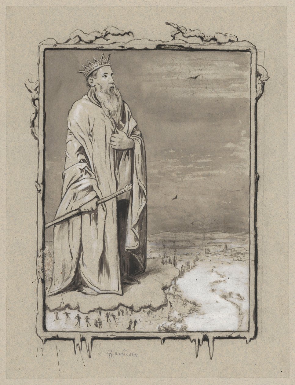 Alegoria de janeiro de Hans Thoma