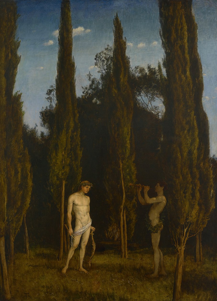 Apolo e Marsias, de Hans Thoma