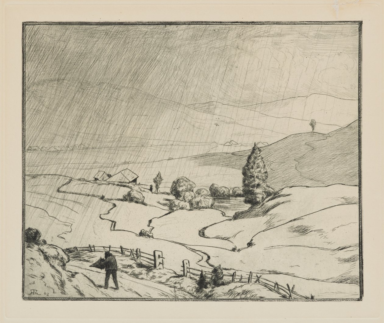 Começa a chover de Hans Thoma