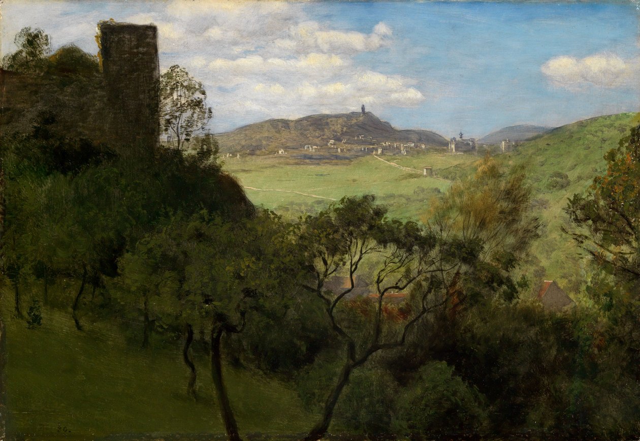 Vista de Falkenstein, no Taunus de Hans Thoma