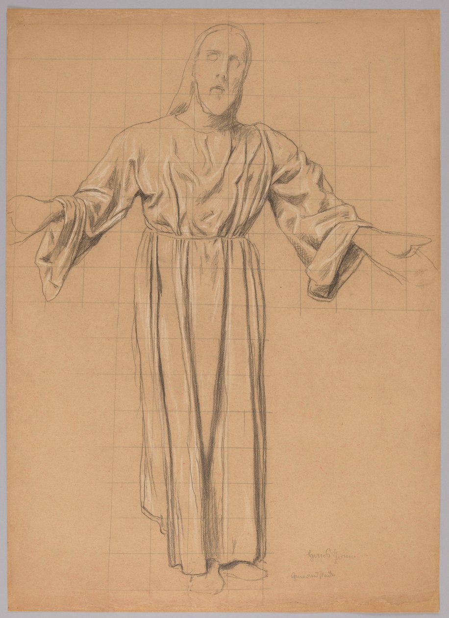 Cristo de braços estendidos de Hans Thoma