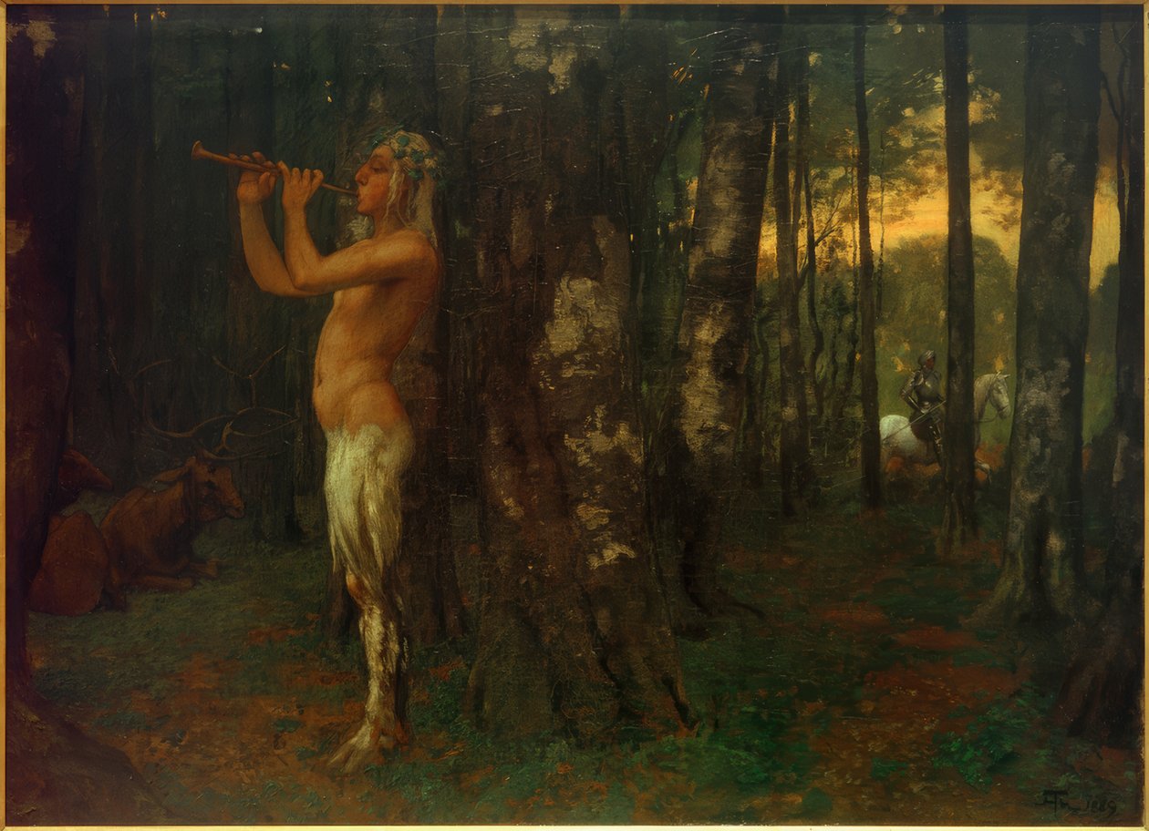 Crepúsculo na floresta de Hans Thoma