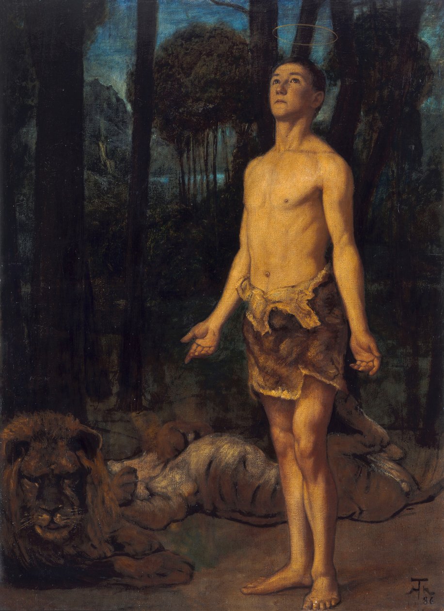 Daniel na cova dos leões de Hans Thoma