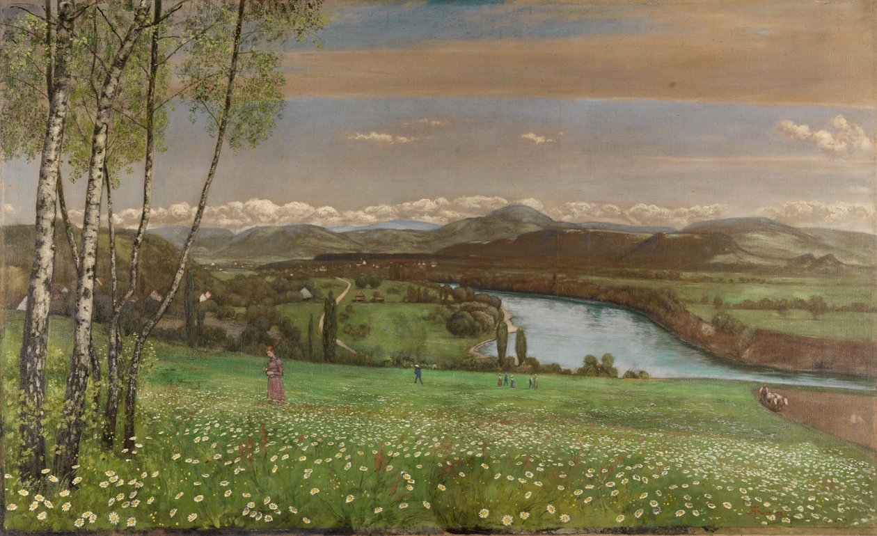 O Vale do Reno, perto de Säckingen de Hans Thoma