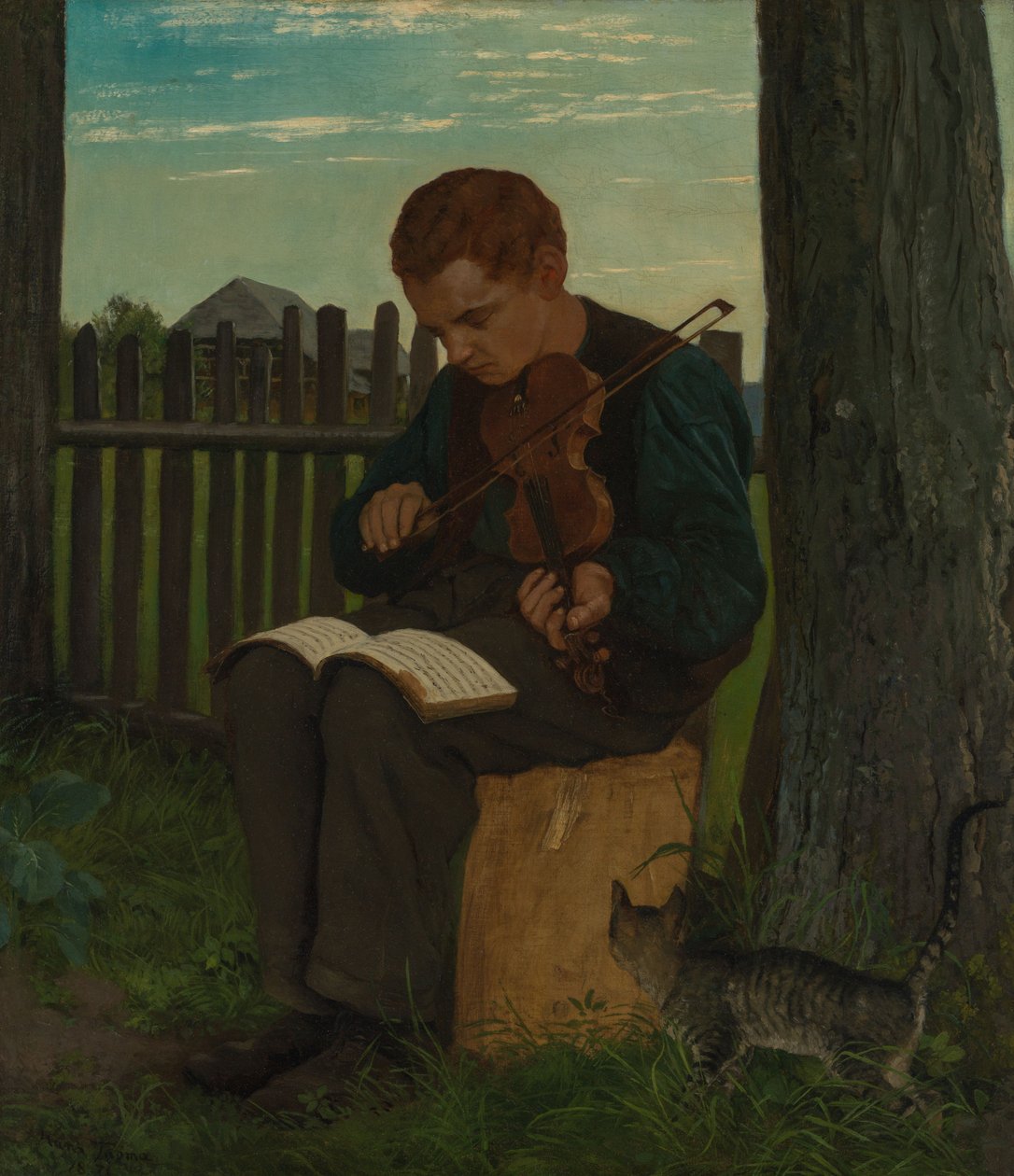 O violinista da aldeia de Hans Thoma