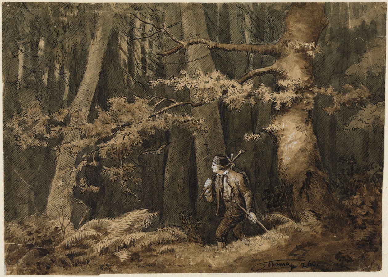 O caçador na floresta de Hans Thoma
