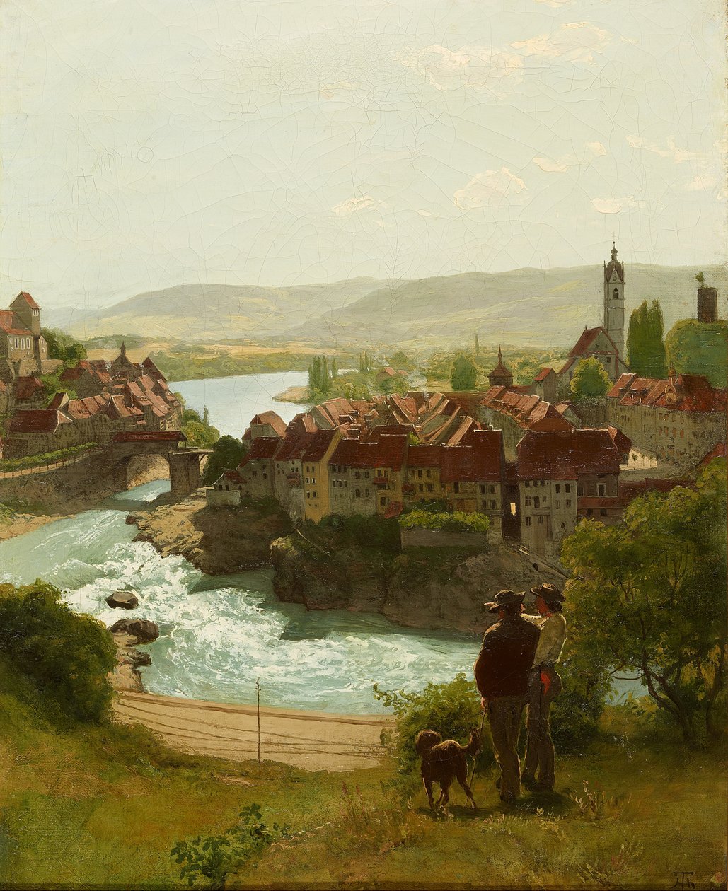 O Reno junto a Laufenburg de Hans Thoma